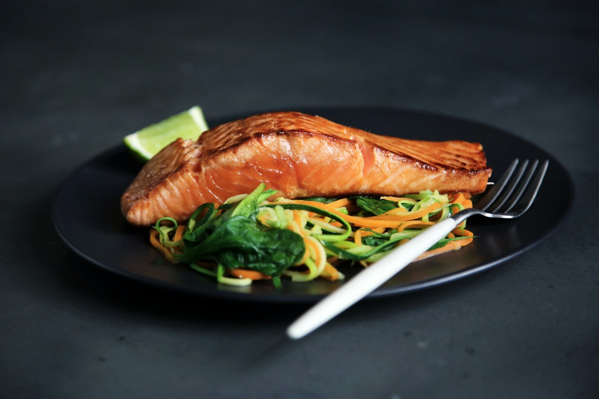 Cooked fish on a plate